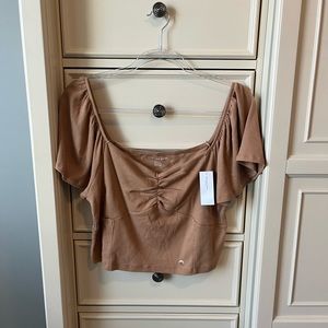 American Eagle cropped shirt, size XL, NWT